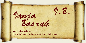 Vanja Basrak vizit kartica